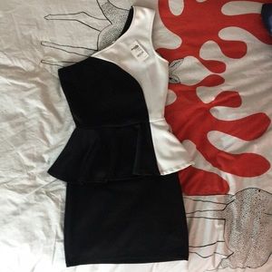 Charlotte Russe One Shoulder Peplum Dress